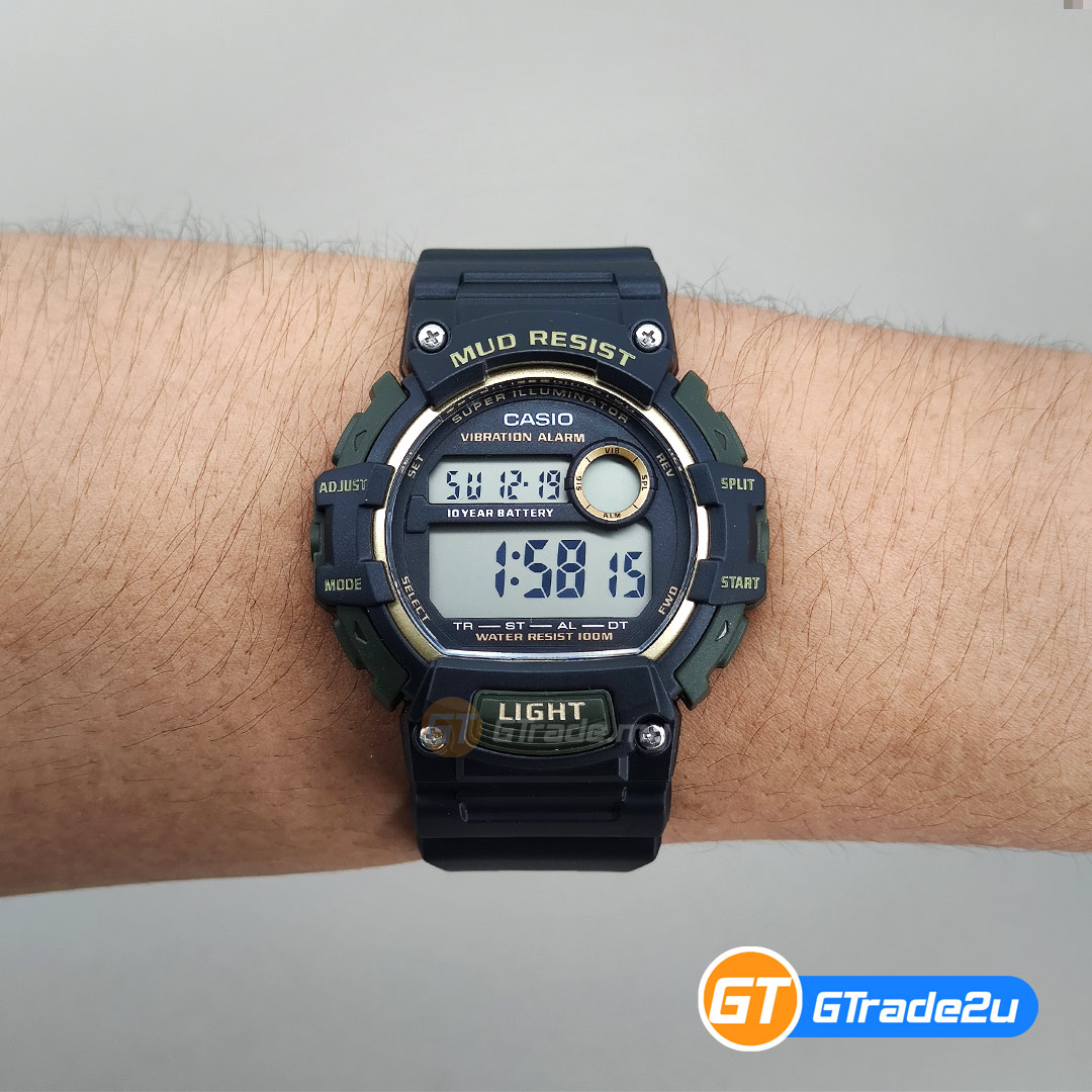 Casio Standard Men TRT110H1A2 TRT110H1A2 Digital Anak Mudman Mud